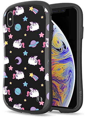 iFace x Pusheen First Class per iPhone XS Max - Custodia Protettiva [Guscio Rigido + Paraurti] Antiurto per Telefono [Sottoposta a Test di Caduta] Case iPhone XS Max – Pusheenicorn (Nero)