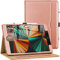 AIWOXING Funda para Nuevo iPad 10,2 Pulgadas (2021/2020/2019 Modelo, 9.ª / 8.ª / 7.ª Generación), Smart Cover Carcasa con Soporte Apple Pencil, Auto-Sueño/Estela Protectora Case para Tablets, Oro rosa