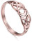 Amaxer Damenring Silber Edelstahl Irish Celtic Moon Ring Verstellbar (Roségold)