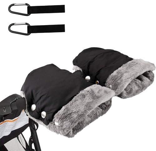 Unnosin Pushchair/Stroller/Pram Hand Muff, Waterproof Hand Gloves Warmer Mittens with Extra Thick Fleece for Parents and Caregivers
