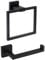 KES Black Toilet Roll Holder and Towel Ring Set Bathroom Accessory Set 2 Pieces SUS304 Stainless Steel Wall Mounted, LA225BKDG-22