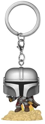 Funko Pop! Keychain: Star Wars: The Mandalorian - Mango - Mando mit Blaster - Neuartiger Schlüsselanhänger - Vinyl-Minifigur Zum Sammeln - Strumpffüller - Geschenkidee - Offizielle Handelswaren