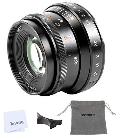7artisans 35mm F1.2 II APS-C Manual Focus Camera Prime Portrait Lens for Olympus Panasonic M4/3 Mount Cameras