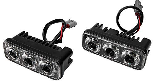 Tagfahrlicht – Baceyong 2 x 3 LED High Power Auto Weiß DRL Tagfahrlicht Nebelscheinwerfer Wasserdicht 12 V