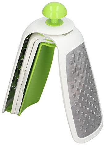 Foldable Grater, 4 in 1 Multifunctional Stainless Steel Portable Combination Grater Vegetable Chopper Kitchen Tool(Green)