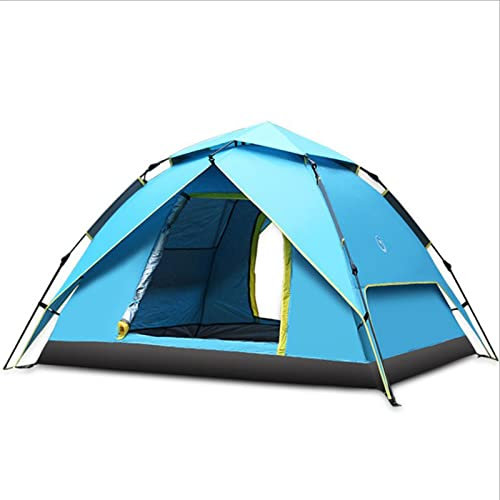Camping Wurfzelt 2-3 Mann Automatik Doppelschicht Kuppelzelt,4 Jahreszeiten Wasserdicht & Winddicht,Mit Abnehmbarer,Äußerer Zeltplane Für Familien Strand Wandern 3,3-4 people