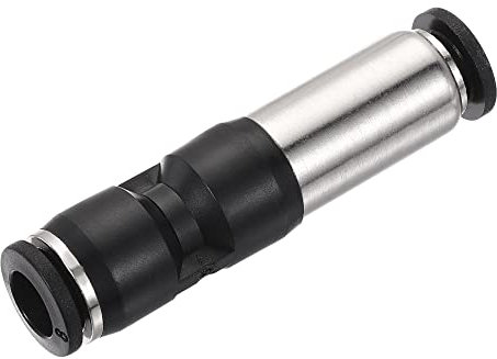 sourcing map Rückschlagventil 8mm Luft Rohrverschraubung Druckanschluss Schwarz