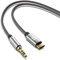 JAMEGA – USB C Klinke Aux Kabel 3m | USB Typ C auf 3.5mm Klinkenkabel Stereo Auto Nylon kompatibel mit Huawei P30 Pro/P40 Pro/P20/Mate 30/Mate 20, Samsung S20/20+/S10/Note 10/S9/S8 UVM