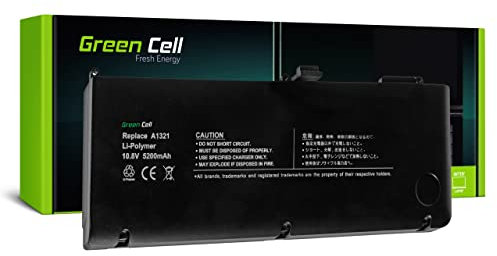 Green Cell Akku für Apple MacBook Pro 15 A1286 MacBookPro5,3 MacBookPro6,2 MB985 MB985LL/A MB985PL/A MB986 MB986LL/A MB986PL/A MC118 MC118LL/A Laptop (5200mAh 10.8V Schwarz)