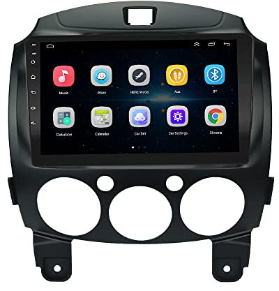 LEXXSON Carplay Radio Android per Mazda 2 2008-2014 | 9 pollici Capacitivo Touch Screen GPS Navigazione SWC Bluetooth WIFI Lettore USB 2G DDR3 32G NAND