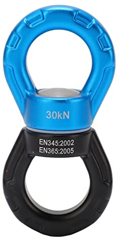 360 Grad Kletterkarabiner Drehverbinder Rotation zum Heben Rigging Schaukel Aufhänger Hohe Festigkeit Kleines Lagergrad Drehgelenk Outdoor Klettern Yoga Swing