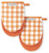 KitchenAid Mini-Ofenhandschuh, Gingham-Muster, Honig, 14 x 20,3 cm, 2 Stück