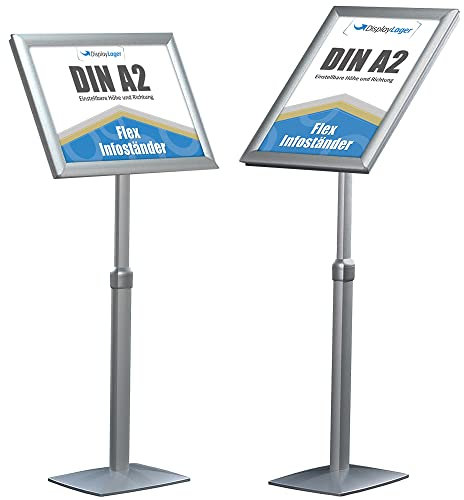 DisplayLager - Support d'information réglable en hauteur, design très robuste pour une utilisation en mode paysage/portrait (A2)