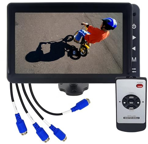 CARGUARD SYSTEMS 7 HD-Monitor für Rückfahrkameras RAV-MO 7QHD, 610.000 Pixel, 4 Kamera-Eingänge (bis 1080p), Split-Funktion, 9-32V, Leitlinien