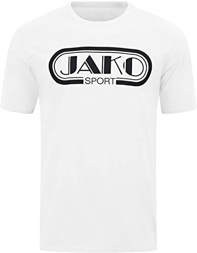 JAKO Retro T-Shirt Weiss, M Herren