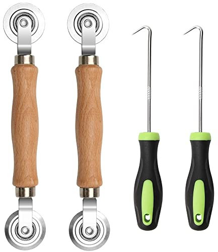 4 Stück Werkzeug Einzieher Einroller für Keder Gummischnur Kedereinzieher Kedereinroller Keder Kederband Zubehör für Fliegengitter Mückengitter