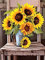 Bimkole DIY 5D Diamond Painting Zubehör Sonnenblumenstuhl, Blume Diamant Malerei Kit Voll Runde Bohrer Malen nach Zahlen Malerei Stickerei Kreuzstich Diamond Dekoration 30X40 cm