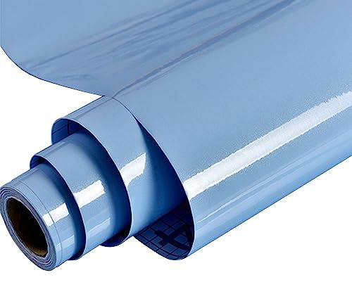 MOCNT Carta Adesiva per Mobili 80cm x 5m Lucido Pellicola Adesiva per Mobili Autoadesiva Impermeabile Carta da Parati Vinile Decorativa Proteggere Mobili da Cucina Armadio Blu