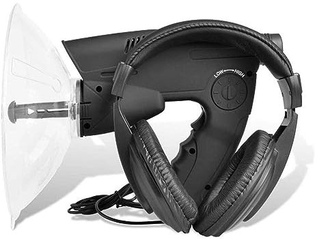 WENCY Microphone Directionnel Parabolique Amplificateur de Son Écoute Microphone Parabolique Espion Monoculaire X8 Longue Distance Observateur D'enregistrement d'oiseaux d'oreille Bionique