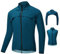 Fractilian 2 in 1 Fahrradjacke Herren Wasserdicht Atmungsaktiv Fahrradweste mit Abnehmbaren Ärmeln, Reflektierender Windschutz Fahrradmantel Langarm Radlerjacke(Size:XXL,Color:Blau)