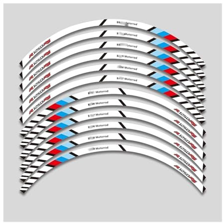 Motorrad Aufkleber Für B&MW Für R1250RS R 1250 R1250 Rs 1250RS Motorrad Räder Aufkleber Felge Reifen Reflektierende Streifen Dekorative Zubehör Aufkleber Set Felgenaufkleber(4)