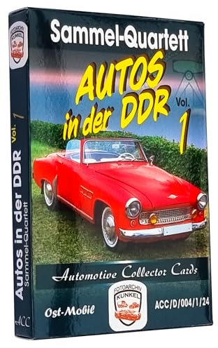 Automotive Collector Cards Quartett Kartenspiel Autos in der DDR Volume 1, Acc, Trumpfspiel, Ostalgie, Fotoarchiv-Kunkel