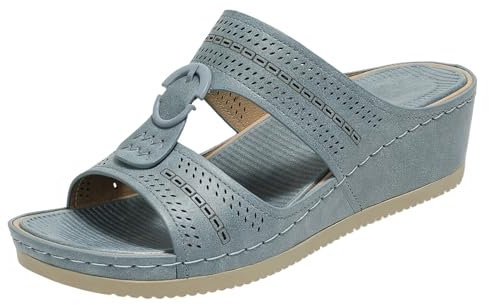 TYUIOP Sandali Pianta Larga Donna Sandali Comodi Donna Estivi Cuoio Riposella Scarpe Con Pianta Larga Donna Sneakers Zeppa Donna Sandali Zeppa Sughero Infradito Uomo 47/48