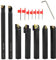 QWORK® 21 Pièces Jeu de Outils Tour a Metaux, Burins Tournants avec 12 mm Barre d'alésage, pour une Variété de Tâches Fines d'usinage et Tournage
