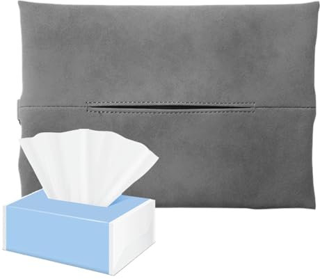 Tuxxjzm Porta fazzoletti chiuso, porta fazzoletti da viaggio, elegante sacchetto per fazzoletti in pelle PU – Pratica conservazione di confezioni di fazzoletti. Struttura liscia opaca