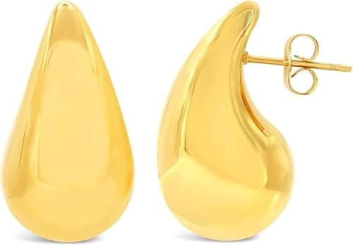 ARS-ARGENTI Ohrringe Waterdrop Teardrops 750 vergoldet 18K Schmuck Geschenk Damen Mädchen 32 mm statement extravagant hochwertig edel hypoallergen