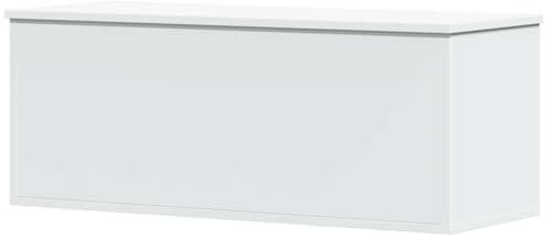 vidaXL Storage Box White 90x35x35 cm - Engineered Wood Blanket Chest/Coffee Table/Storage Trunk