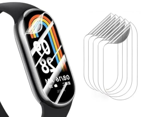 [5pcs] film d'Hydrogel Protecteur d'écran pour Xiaomi Mi Smart Band 10/Mi Smart Band 9/9 NFC, Protection d'écran transparente flexible HD TPU [sensibilité du toucher] [pas de bulles]