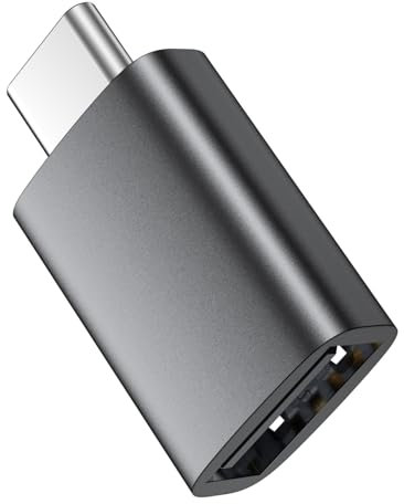 MoKo Adattatore USB C a USB 10Gbps, Connettore Tipo-C 3.2 Gen Maschio a Tipo-A Femmina, Convertitore Compatibile con iPhone 15 Pro Max, MacBook Pro, iPad, iMac, Thunderbolt 4/3 Dispositivi, 1 Pezzi