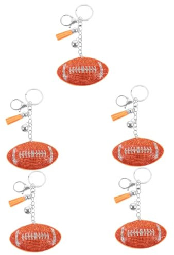 INOOMP 5stücke Rugby Schlüsselanhänger Aus Squeaky Rugby Design Dekorativer Anhänger Für Sportfans Praktisches Accessoire Für Schlüssel Und Taschen Als