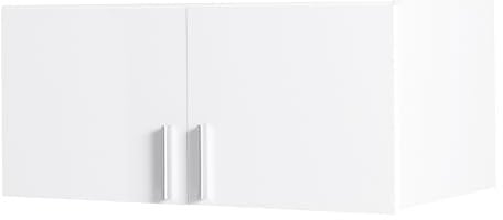 Lomadox Schlafzimmer Aufsatzschrank für Kleiderschrank 2-türig, 92cm breit, weiß Hochglanz, SELAWIK-166
