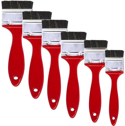 6 Pcs Fence Paint Brushes Paint Brushes Decorating, With Gloves for Garden Painting Fence Walls Door, Home Improvement, All Paints 