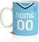 Tazza Tifoso Calcio Serie A Grafica Maglia Tifoso Milanista Interista Romanista Personalizzata con nome e numero Misura 23x11 in Ceramica Sublimatica (Tifoso Lazio)