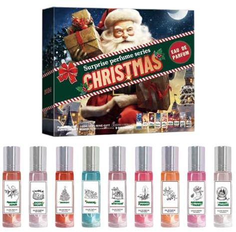 Parfum liquide avec calendrier du compte à rebours,Parfum liquide pour femme compte à rebours de Noël | Parfum de l'Avent de Noël pour femmes Calendrier 9 jours | Un parfum léger
