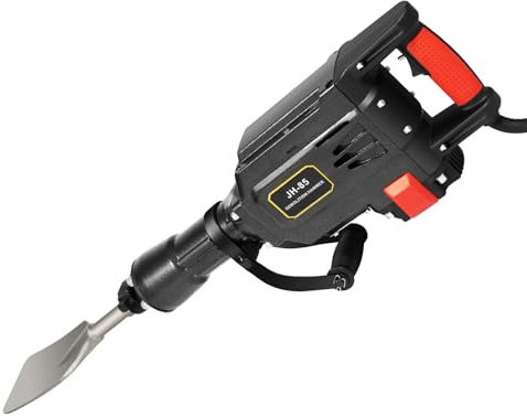 MEHOOSPVN Electric Demolition Jack Hammer, 1700W Heavy Duty Jack Hammer Garden Tree Digger Concrete Drill Breaker Kit, Concrete Breaker Jack Hammer Includes Point Bull Chisel, Shovel and Carrying Case