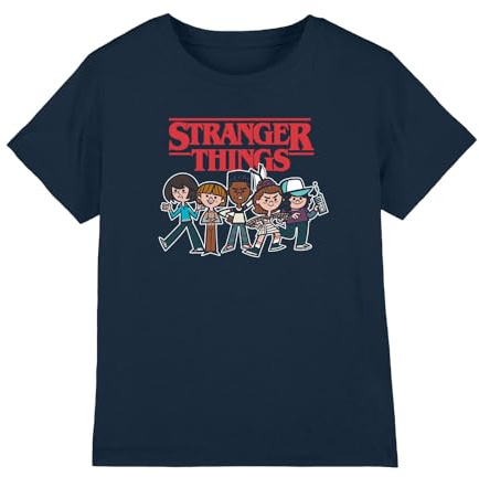 Stranger Things Unisex Stranger Things Cartoon Group Kids T Shirt T-Shirt (Pack of 1)