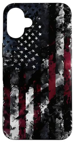 Vintage Amerikanische Flagge Patriotische USA Merica für Männer und Frauen Hülle für iPhone 16 Plus