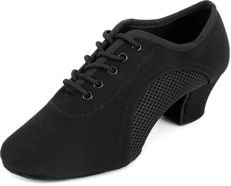 Asyusyu Tanzschuhe Damen Latein Geschlossen 4 cm Women's Line Dance Shoes