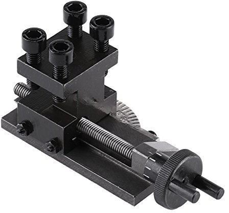 Klanata Mini Drehmaschinen -Werkzeughalter, Kreuzrutsche mit rotierenden Winkelwerkzeugposten, 3 Zubehör für C0 Mini Drehmaschine, Präzisionsbearbeitung und DIY -Projekte