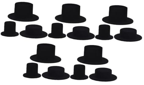 Artibetter 15stücke Mini Filz Für Basteln Schwarze Clownhüte Zum Dekorieren Kleine Hüte Als Accessoire Für Puppen Und Tiere Partyzubehör Und Geschenkidee