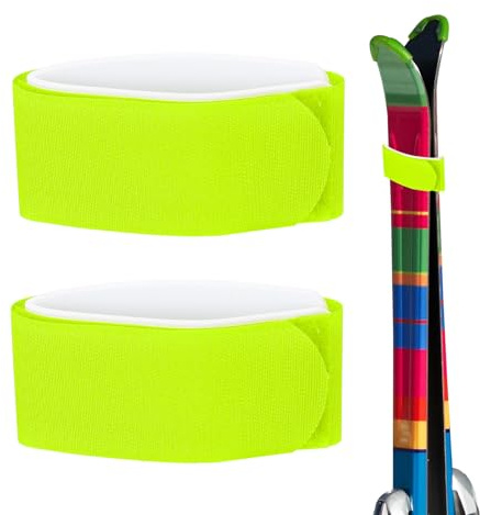 TIXIPEM Ski Fastener Straps Adjustable Hook and Loop Tape | Carrier Strap, Protective Pad, Winter Sports Accessories, Use for Carrying Ski Boards & Pole