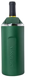 Vinglacé Wine Bottle Chiller- Portable Champagne Insulator- Stainless Steel Wine Cooler Sleeve - Keeps Wine Cold (Evergreen)