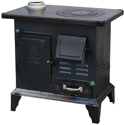Horno de calefacción doméstico carbón con extractor humo, estufa leña for asar, horno combustión, espesada