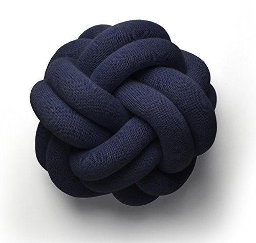 Design House Stockholm Knot Kissen, Marineblau waschbar bei 30°C 30x30x15cm