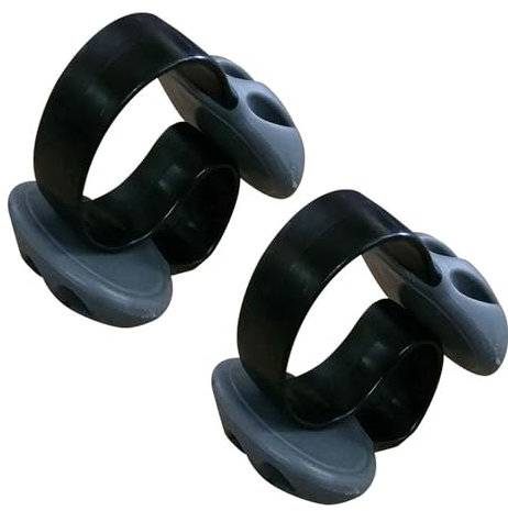 Condello Casa Kabelclips Kabelklemme Schreibtisch nicht Klebend, Kabelhalter Kabelschellen Tischkante Gewichtet, Silikon Draht Kordel Kabelbefestigung Halter für PC Handy Ladekabel (2 Schwarz)