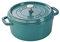 Staub Cast Iron 4-qt Round Cocotte - Turquoise, Made in France